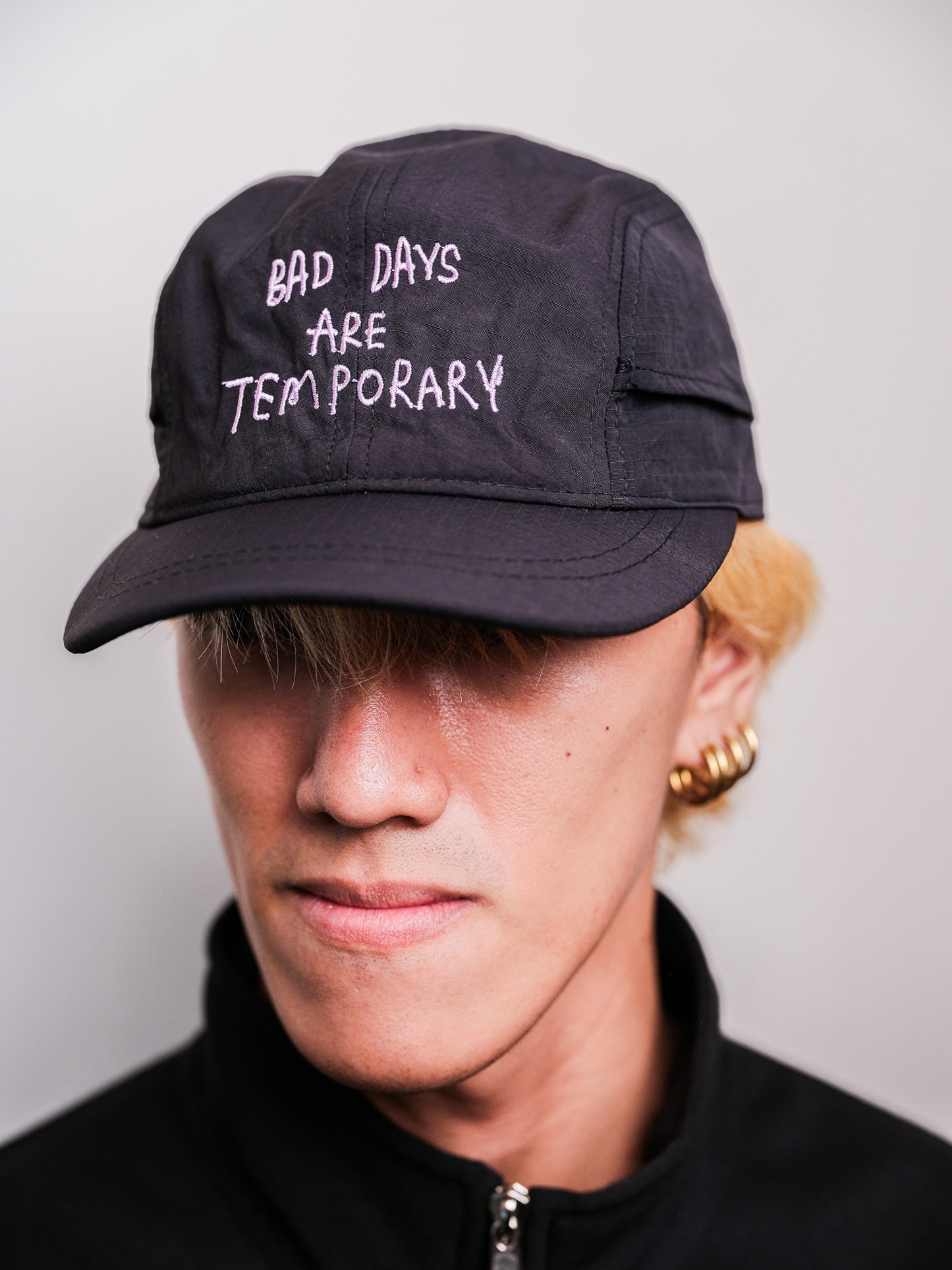 "Bad Days are Temporary" Sports Cap in Black