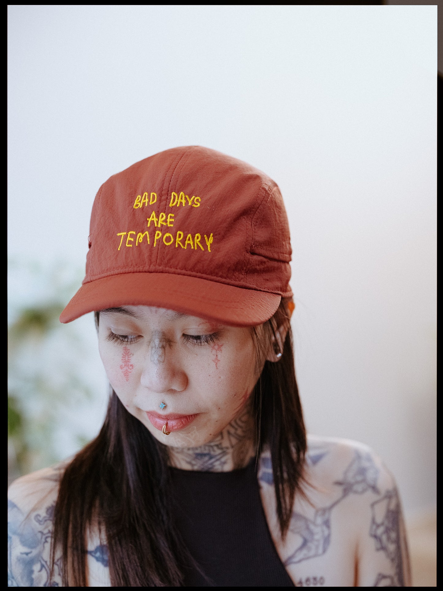 "Bad Days are Temporary" Sports Cap in Maroon