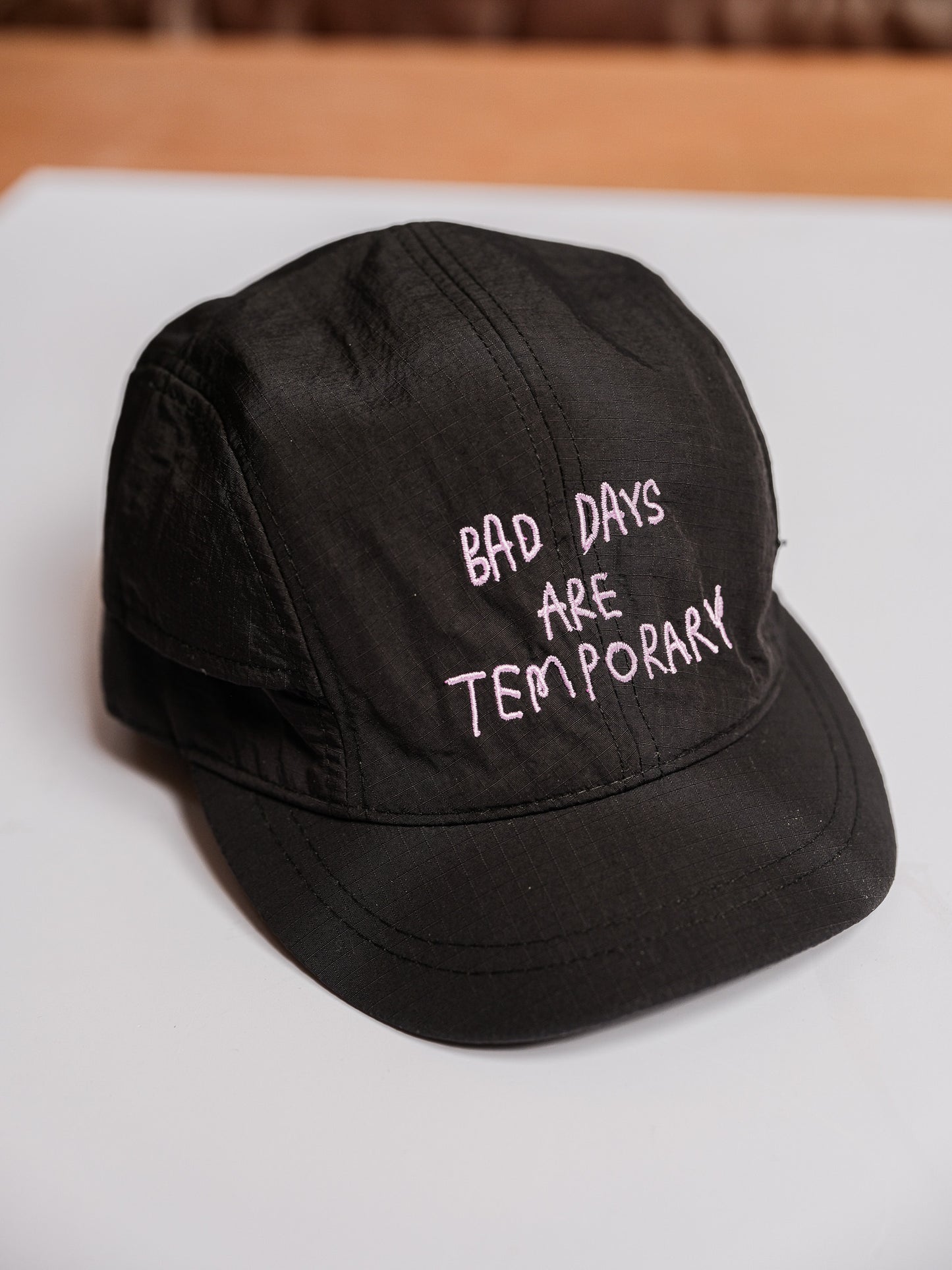"Bad Days are Temporary" Sports Cap in Black